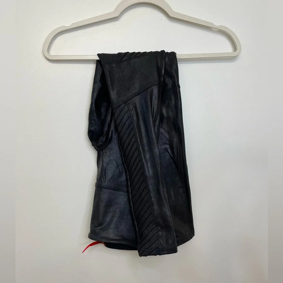 SPANX|| Moto Faux Leather Leggings,Like New size Medium - Picture 10 of 11